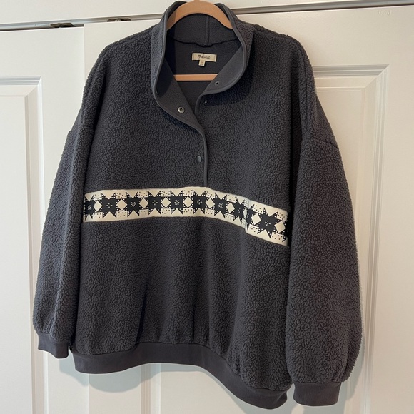 Madewell (Re)sourced Sherpa Popover - Picture 2 of 10